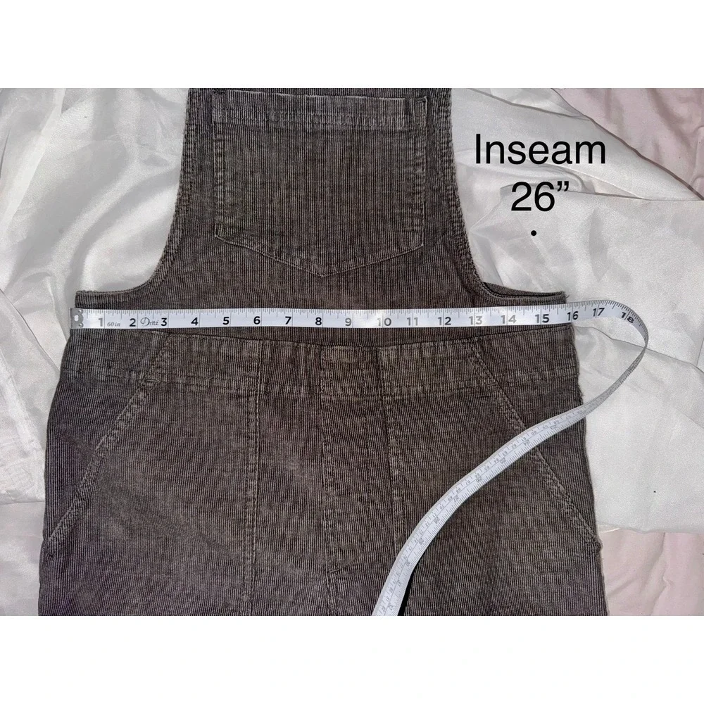 Aerie Womens Werk & Play black corduroy overalls oversized XS‎